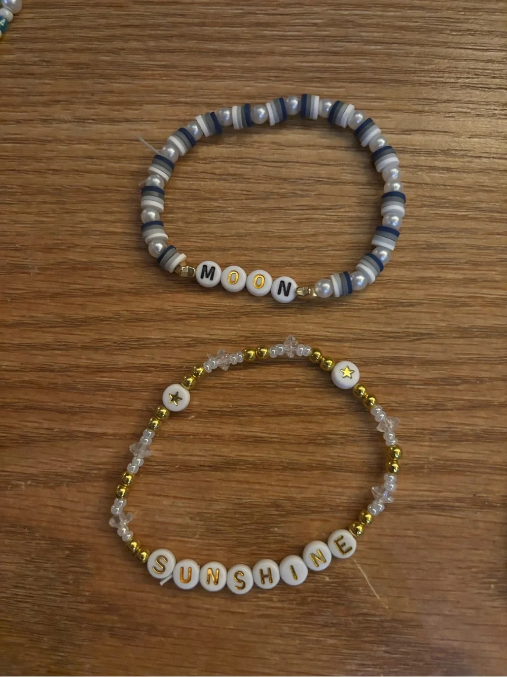 Different types of bracelet in a set of twos or can be just on of themselves